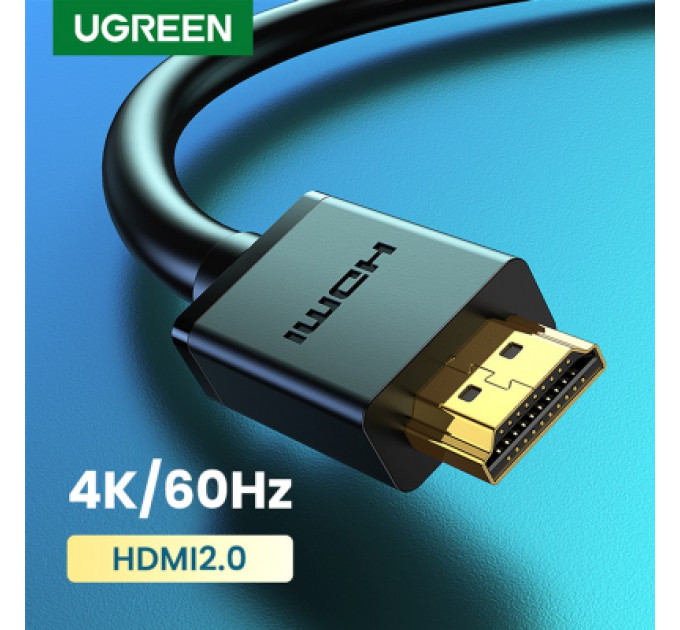 Кабель мультимедійний HDMI to HDMI 3.0m V2.0 Cafule 4K HD104 Ugreen (10108)