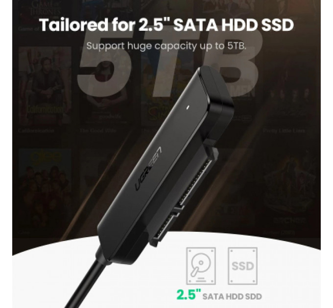Перехідник USB 3.0 Type-А to SATA III (F) CM321 Ugreen (70609)