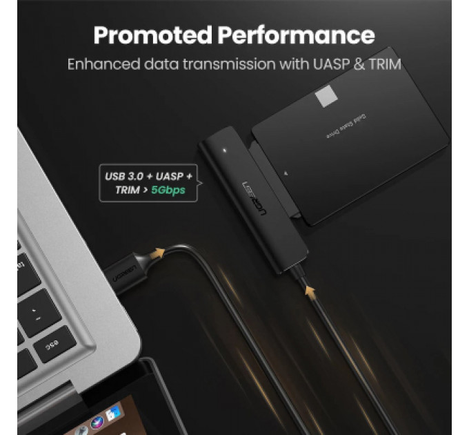 Перехідник USB 3.0 Type-А to SATA III (F) CM321 Ugreen (70609)
