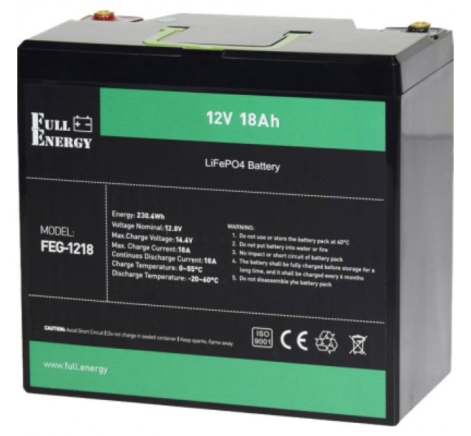 Full Energy Батарея LiFePo4 Full Energy 12В 18Аг, FEG-1218 (FEG-1218)