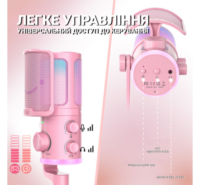 Мікрофон Fifine AM6P USB Pink (AM6P)