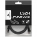 Патч-корд 1м S/FTP Cat 6A CU LSZH black Cablexpert (PP6A-LSZHCU-BK-1M)