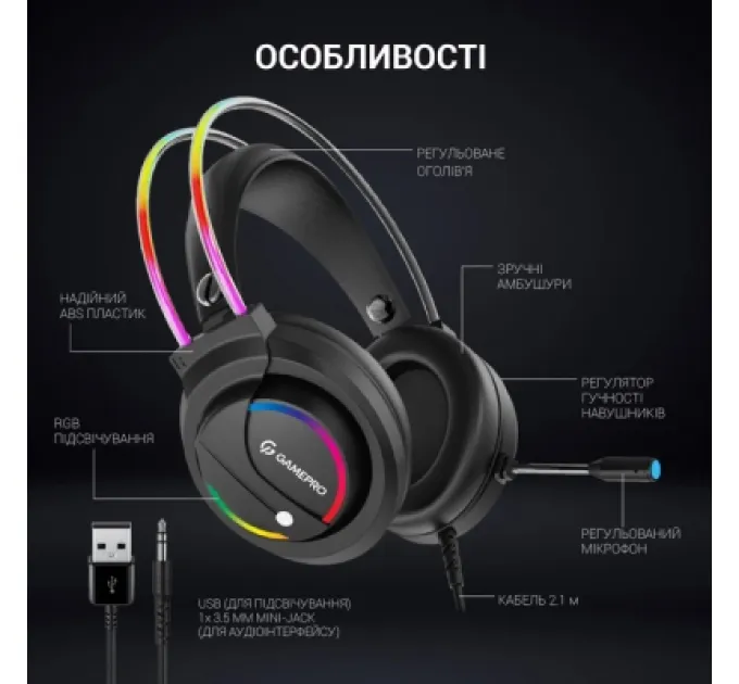 Навушники GamePro HS733 Black (HS733)