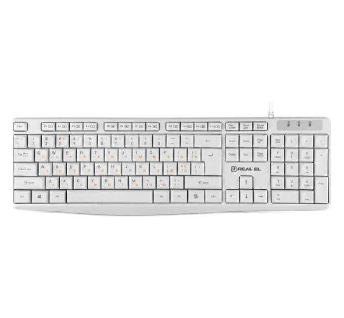 Клавіатура REAL-EL RK-513 USB White (EL123100047)