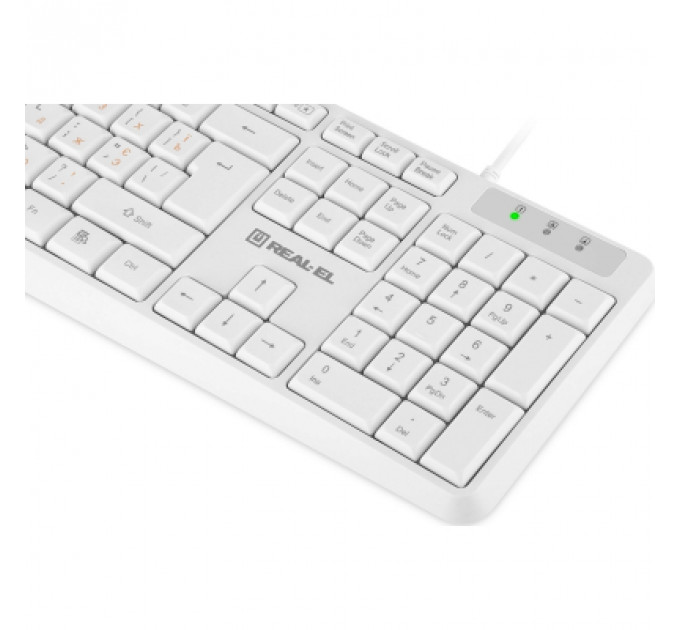Клавіатура REAL-EL RK-513 USB White (EL123100047)
