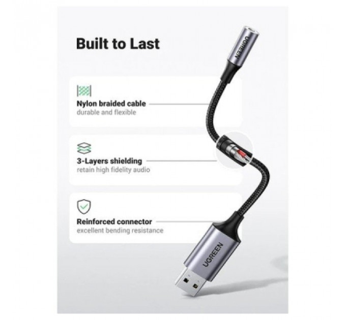 Звукова плата Ugreen CM477 black (30757)