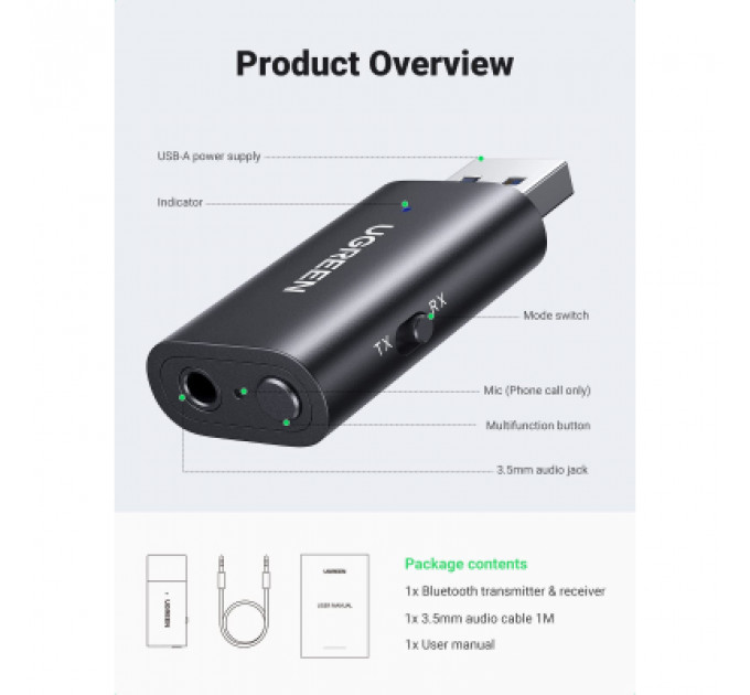 Звукова плата Ugreen CM523 (60300)