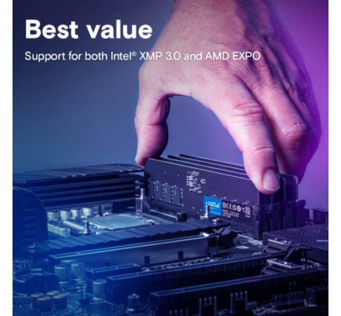 Модуль пам'яті для комп'ютера DDR5 32GB 5600 MHz Micron (CT32G56C46U5T)
