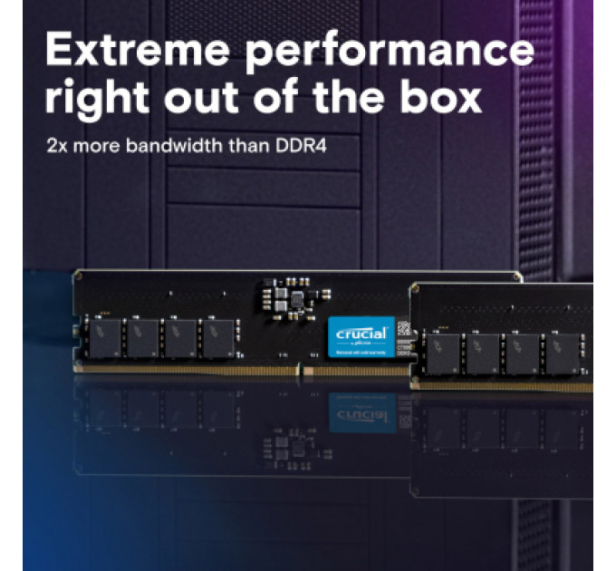 Модуль пам'яті для комп'ютера DDR5 32GB 5600 MHz Micron (CT32G56C46U5T)