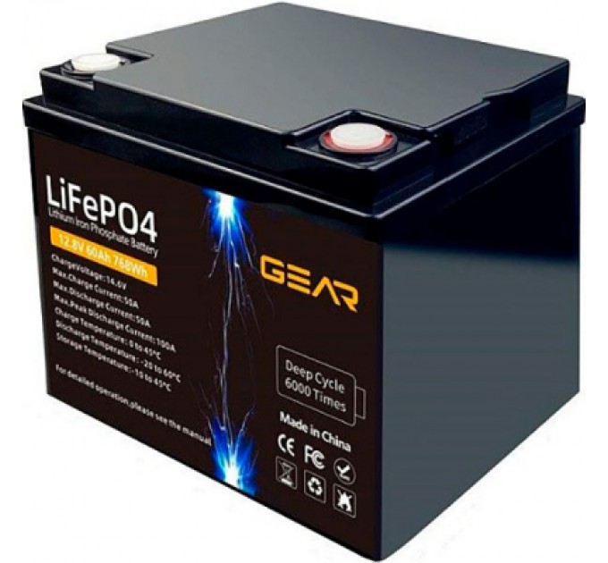 GEAR Батарея LiFePo4 GEAR 12.8V - 60Ah (GB-LiFePo4-12.8-60)