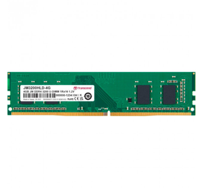Модуль пам'яті для комп'ютера DDR4 4GB 3200 MHz Transcend (JM3200HLD-4G)