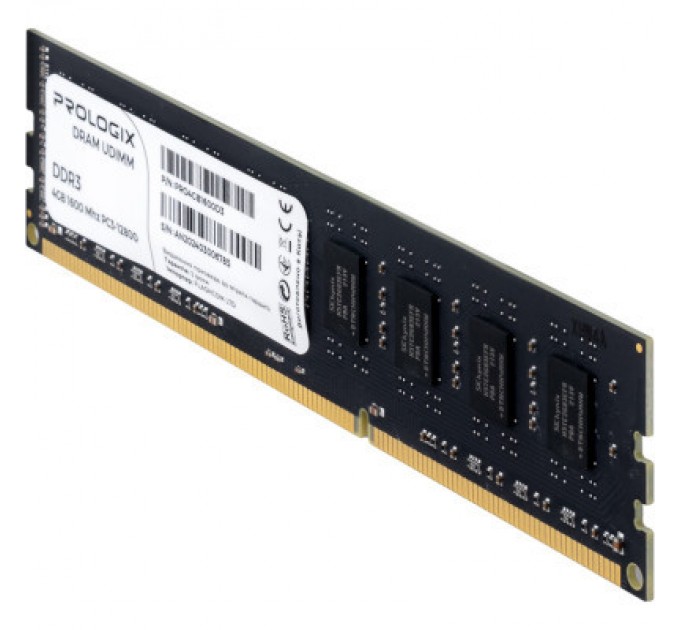Prologix Модуль пам'яті для комп'ютера DDR3 4GB 1600 MHz Prologix (PRO4GB1600D3)