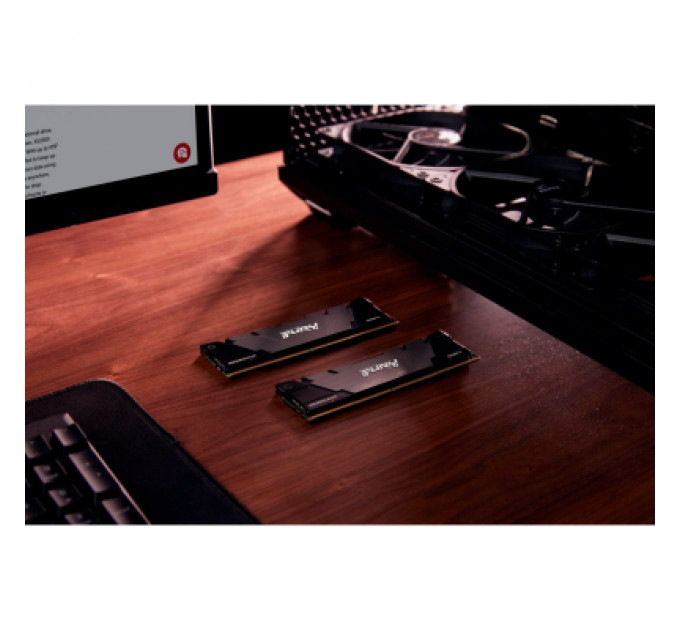 Модуль пам'яті для комп'ютера DDR4 16GB (2x8GB) 4800 MHz Renegade Black Kingston Fury (ex.HyperX) (KF448C19RB2K2/16)