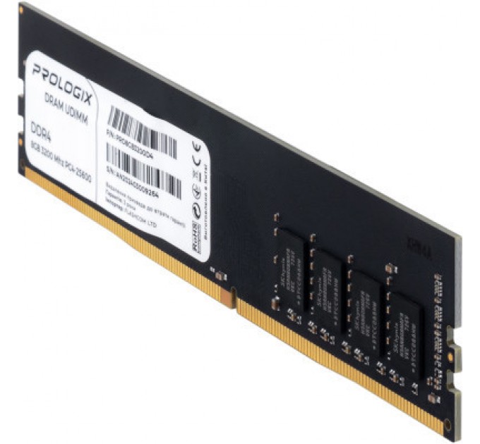 Prologix Модуль пам'яті для комп'ютера DDR4 8GB 3200 MHz Prologix (PRO8GB3200D4)