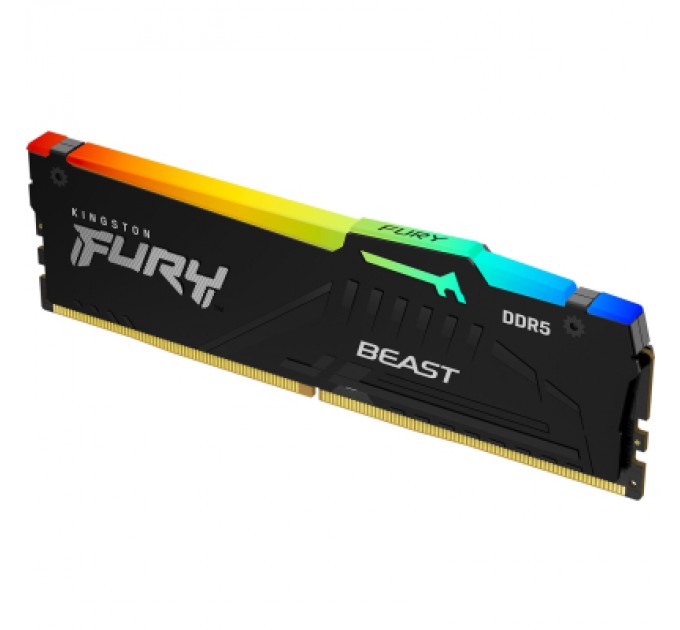 Kingston Fury (ex.HyperX) Модуль пам'яті для комп'ютера DDR5 16GB 6000 MHz Beast RGB Kingston Fury (ex.HyperX) (KF560C30BBA-16)