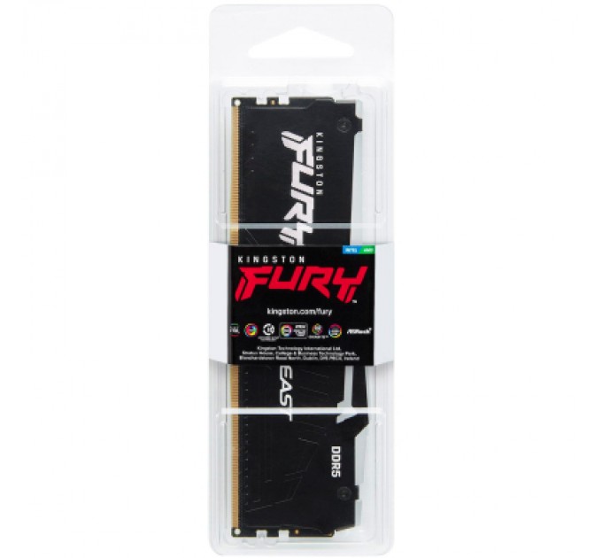 Kingston Fury (ex.HyperX) Модуль пам'яті для комп'ютера DDR5 16GB 6000 MHz Beast RGB Kingston Fury (ex.HyperX) (KF560C30BBA-16)