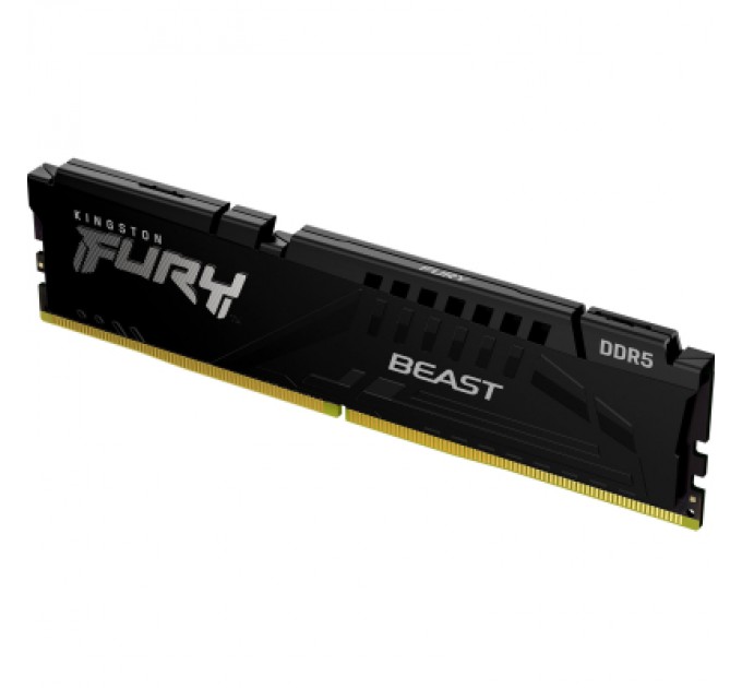Kingston Fury (ex.HyperX) Модуль пам'яті для комп'ютера DDR5 16GB 6800 MHz Beast Black Kingston Fury (ex.HyperX) (KF568C34BB-16)