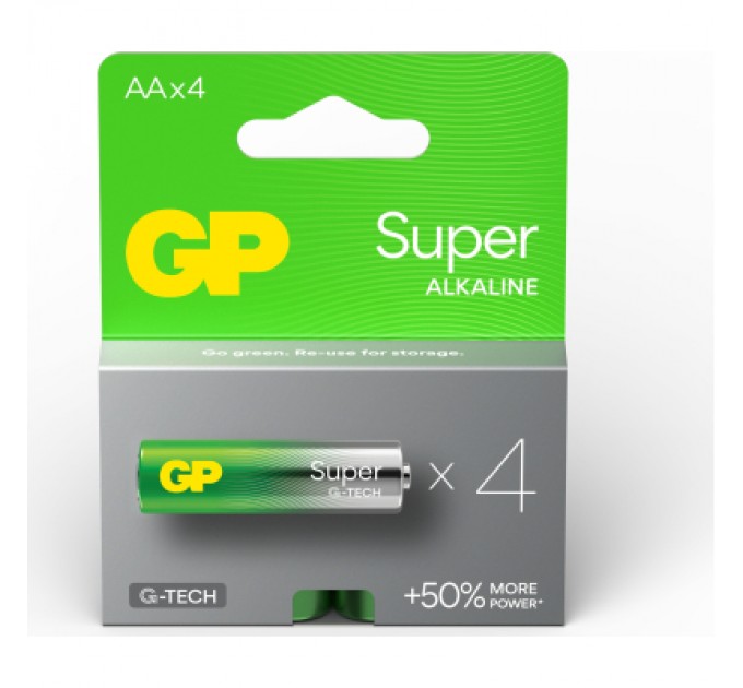 Батарейка Gp AA LR6 Super Alcaline * 4 (15A21-SB4 / 4891199216763)