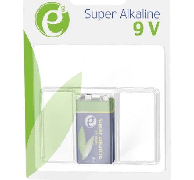 EnerGenie Батарейка EnerGenie Крона 6LR61 9V лужна 1шт (EG-BA-6LR61-01)