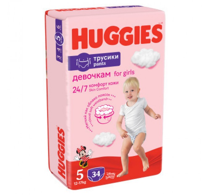 Huggies Підгузки Huggies Pants 5 Jumbo (12-17 кг) для дівчаток 34 шт (5029053564272)