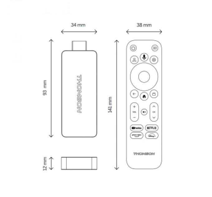 THOMSON Медіаплеєр THOMSON Streaming Stick 140 4K UHD (223490)