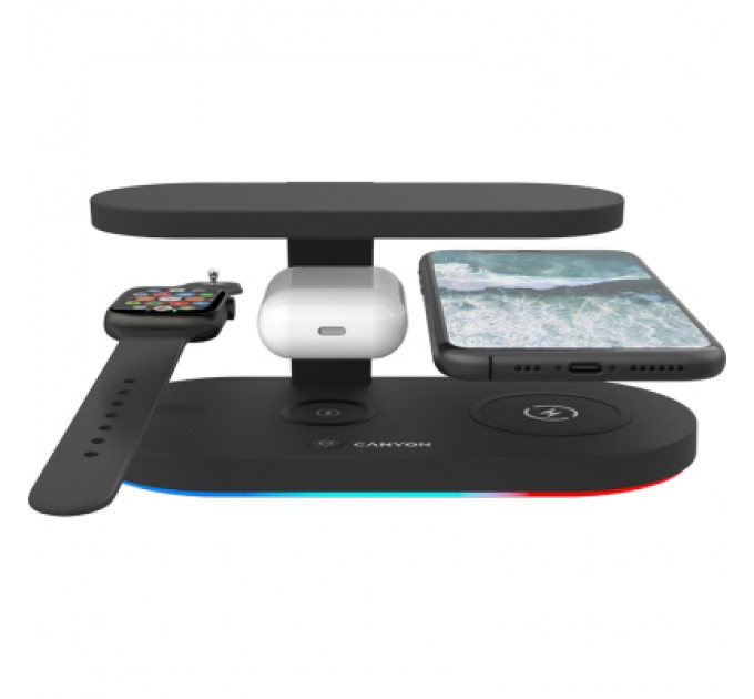 Canyon Зарядний пристрій Canyon 5in1 Wireless charger with UV sterilizer (CNS-WCS501B)