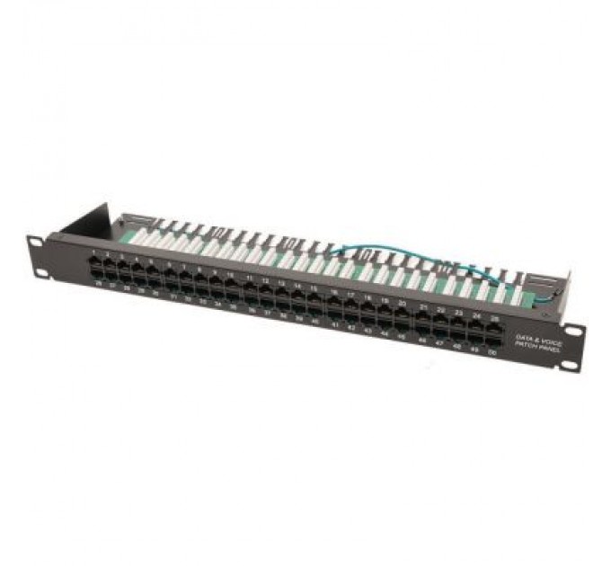 Voltronic Патч-панель 19" телефонна 1U, 50xRJ-45, Cat.3, DUAL type Voltronic (PPU50-1U)