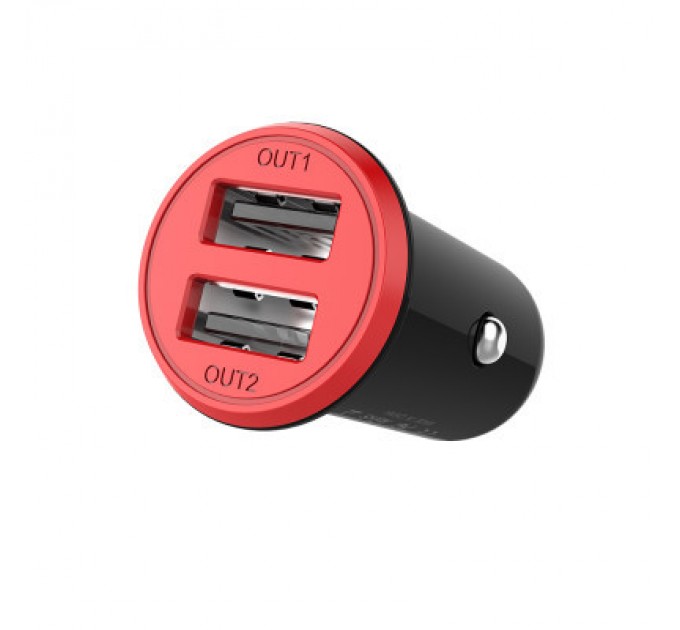 ColorWay Зарядний пристрій ColorWay 2USB AUTO ID 3.4A (17W) red/black (CW-CHA026-BK)