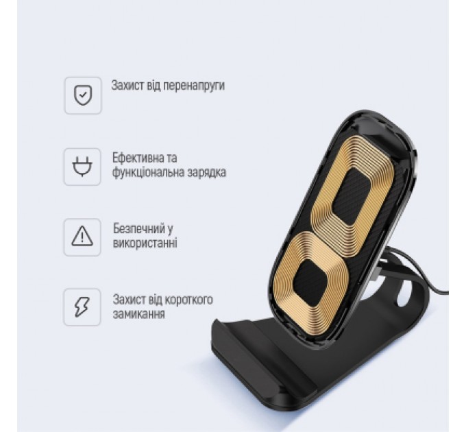 ColorWay Зарядний пристрій ColorWay Wireless Stand 15W Black (CW-CHW31Q-BK)