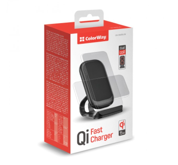 ColorWay Зарядний пристрій ColorWay Wireless Stand 15W Black (CW-CHW31Q-BK)