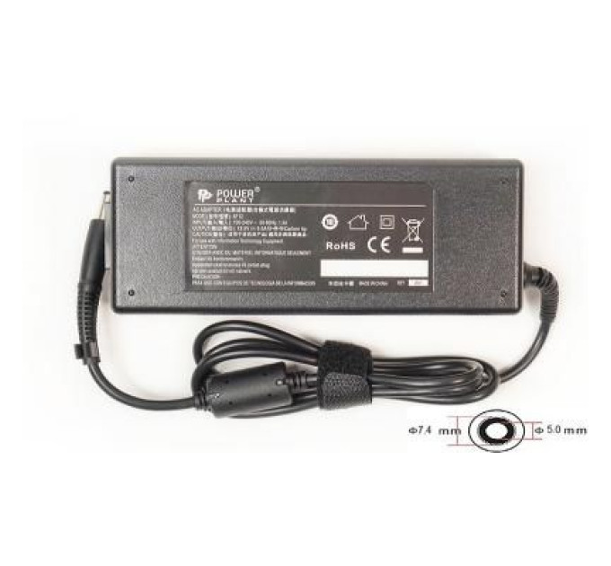PowerPlant Блок живлення до ноутбуку PowerPlant HP 220V, 18.5V 120W 6.5A (7.4*5.0) (HP120E7450)