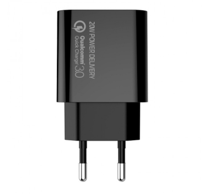 ColorWay Зарядний пристрій ColorWay Power Delivery Port USB Type-C (20W) V2 black (CW-CHS026PD-BK)