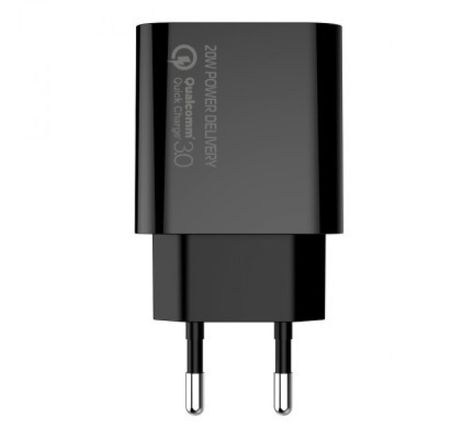 ColorWay Зарядний пристрій ColorWay Type-C PD + USB QC3.0 (20W) V2 black (CW-CHS025QPD-BK)