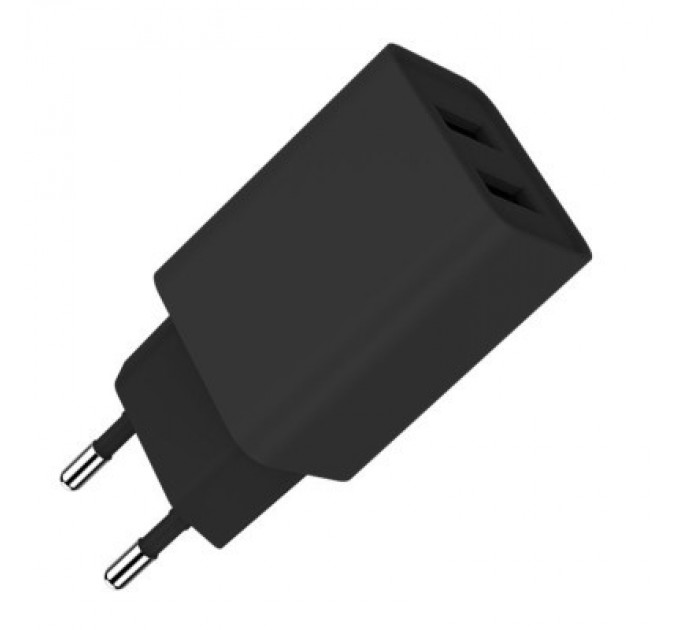 ColorWay Зарядний пристрій ColorWay 2USB AUTO ID 2.1A (10W) black (CW-CHS015-BK)