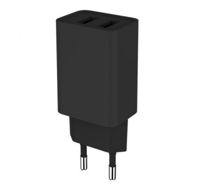 ColorWay Зарядний пристрій ColorWay 2USB AUTO ID 2.1A (10W) black (CW-CHS015-BK)