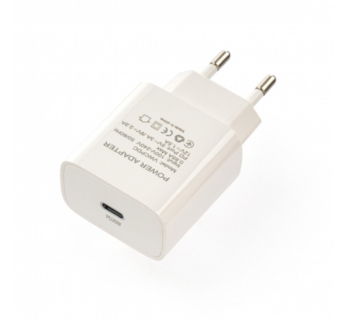 Vinga Зарядний пристрій Vinga PD Type-C 20W Charger white (VWCPDC)
