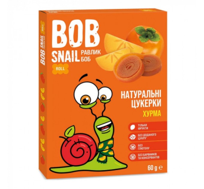 Bob Snail Цукерка Bob Snail Равлик Боб Хурма, 60 г (4820219341536)