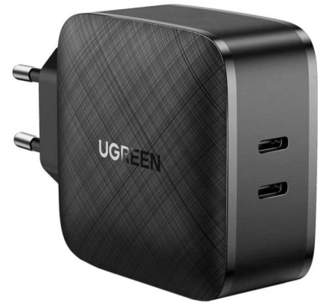 Зарядний пристрій Ugreen CD216 66W 2xType-C PD Charger (Black) (70867)