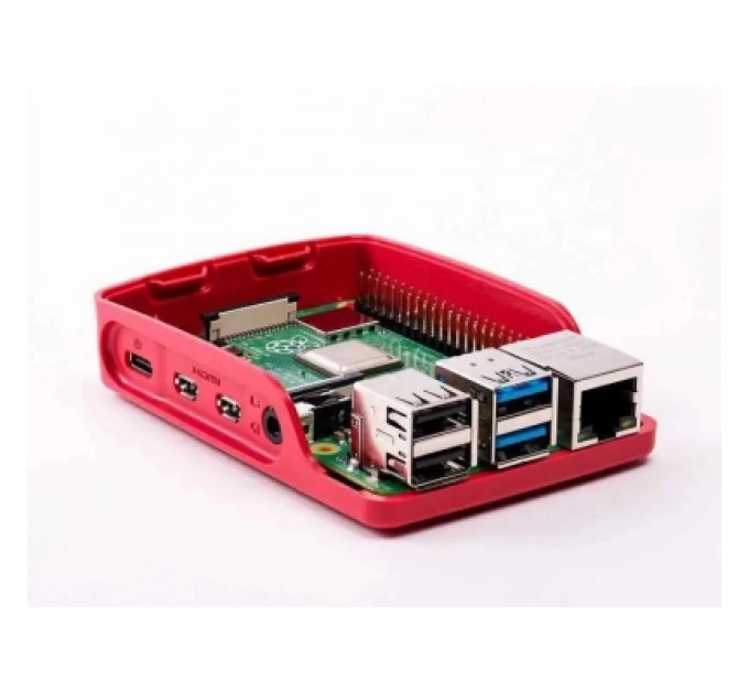 Додаткове обладнання до промислового ПК Raspberry Pi Корпус для Raspberry Pi 4 Model B, офіційний червоно-білий (KP4RW)