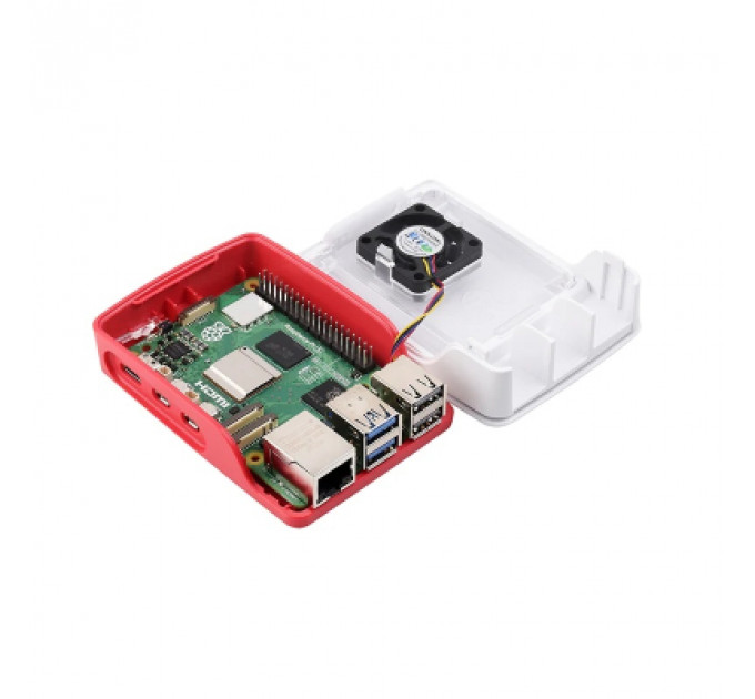 Додаткове обладнання до промислового ПК Raspberry Pi Корпус червоно-білий для Raspberry Pi 5 офіційний (SC1159)