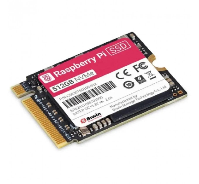 Додаткове обладнання до промислового ПК Raspberry Pi Твердотільні накопичувачі Raspberry Pi SSD 256 GB (SC1439)