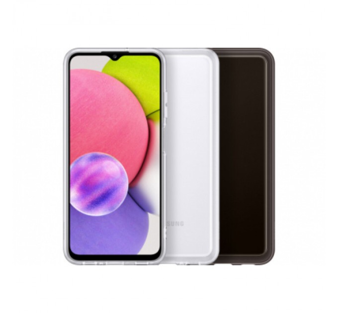 Samsung Чохол до мобільного телефона Samsung Soft Clear Cover Galaxy A03s (A037) Black (EF-QA037TBEGRU)