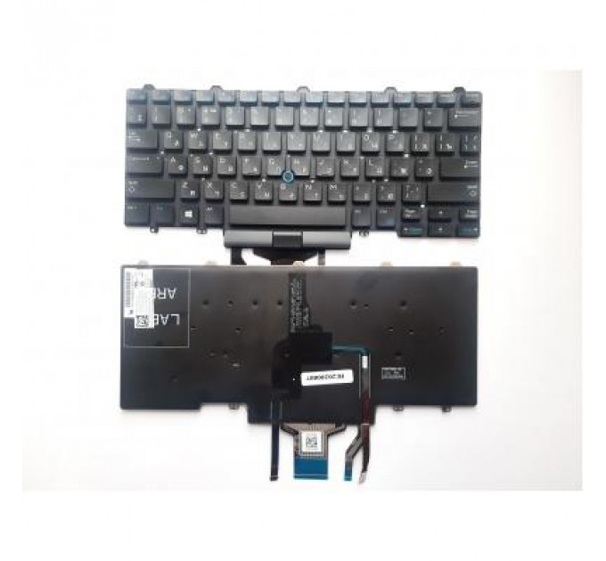 Клавіатура ноутбука Dell Latitude 14 5000/14 7000 черная без рамки c ТП подсв.RU (A43920)