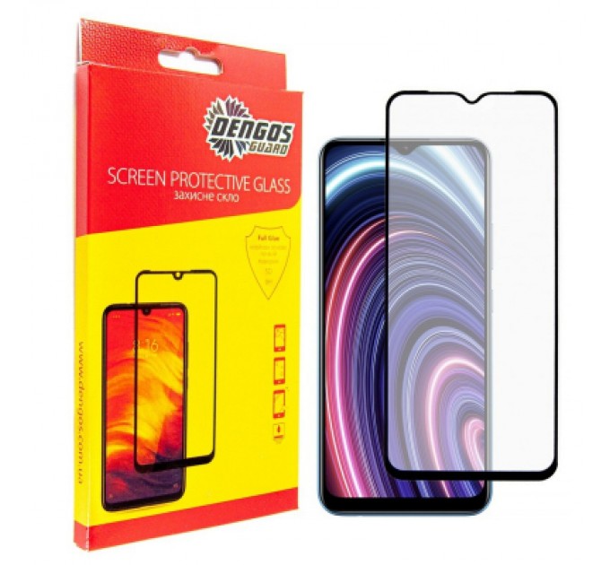 Dengos Скло захисне Dengos Full Glue Realme C21y (black) (TGFG-196)