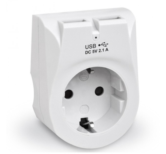 REAL-EL Зарядний пристрій REAL-EL 2*USB 10W (CS-25)