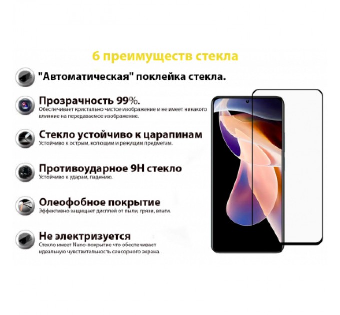 BeCover Скло захисне BeCover Redmi Note 11 Pro / 11 Pro Plus Black (707140)