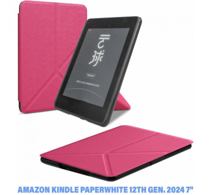 Чохол до електронної книги BeCover Ultra Slim Origami Amazon Kindle Paperwhite 12th Gen. 2024 7" Hot Pink (712843)