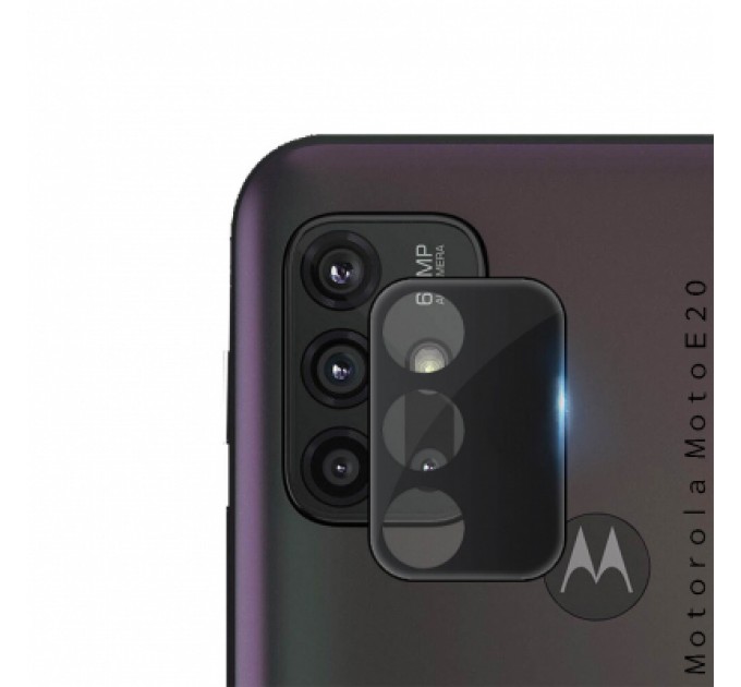 BeCover Скло захисне BeCover for camera Motorola Moto E20 Black (707033) (707033)