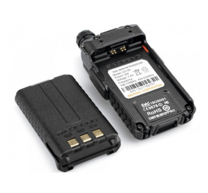 Baofeng Акумуляторна батарея Baofeng для UV-5R Std 1800mAh (BL-5_Black / Гр6374)