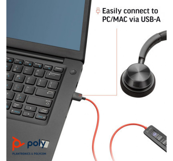 Навушники Poly Blackwire 3320-M USB-A/C (8X220AA)